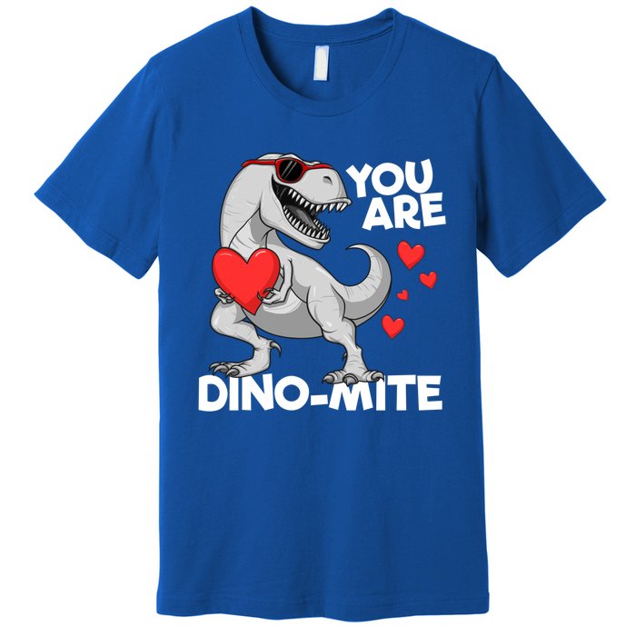 You Are Dinogiftmite Tgiftrex Dinosaur Valentines Day Trex Funny Gift Premium T-Shirt