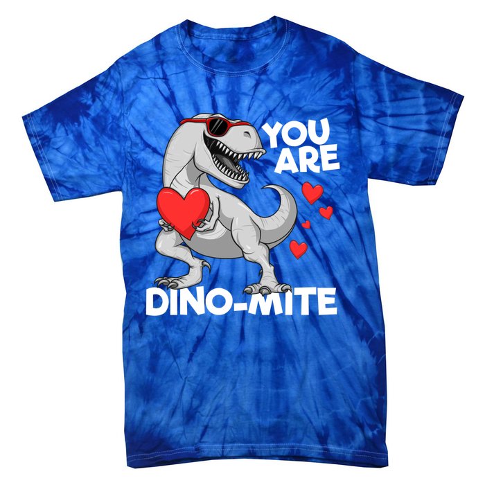 You Are Dinogiftmite Tgiftrex Dinosaur Valentines Day Trex Funny Gift Tie-Dye T-Shirt