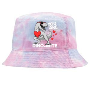 You Are Dinogiftmite Tgiftrex Dinosaur Valentines Day Trex Funny Gift Tie-Dyed Bucket Hat