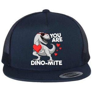 You Are Dinogiftmite Tgiftrex Dinosaur Valentines Day Trex Funny Gift Flat Bill Trucker Hat