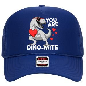 You Are Dinogiftmite Tgiftrex Dinosaur Valentines Day Trex Funny Gift High Crown Mesh Back Trucker Hat