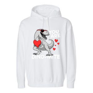 You Are Dinogiftmite Tgiftrex Dinosaur Valentines Day Trex Funny Gift Garment-Dyed Fleece Hoodie