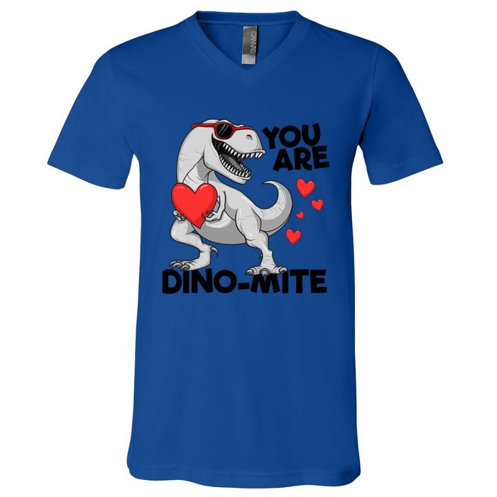 You Are Dinogiftmite Tgiftrex Dinosaur Valentines Day Trex Gift V-Neck T-Shirt