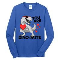 You Are Dinogiftmite Tgiftrex Dinosaur Valentines Day Trex Gift Tall Long Sleeve T-Shirt