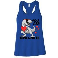 You Are Dinogiftmite Tgiftrex Dinosaur Valentines Day Trex Gift Women's Racerback Tank