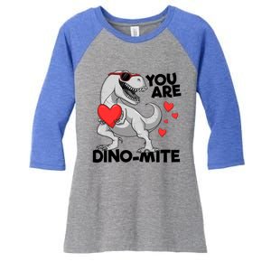 You Are Dinogiftmite Tgiftrex Dinosaur Valentines Day Trex Gift Women's Tri-Blend 3/4-Sleeve Raglan Shirt