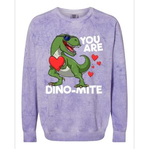 You Are Dinomeaningful Giftmite Tmeaningful Giftrex Dinosaur Valentines Day Trex Colorblast Crewneck Sweatshirt