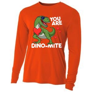 You Are Dinomeaningful Giftmite Tmeaningful Giftrex Dinosaur Valentines Day Trex Cooling Performance Long Sleeve Crew