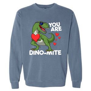 You Are Dinomeaningful Giftmite Tmeaningful Giftrex Dinosaur Valentines Day Trex Garment-Dyed Sweatshirt