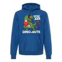 You Are Dinomeaningful Giftmite Tmeaningful Giftrex Dinosaur Valentines Day Trex Premium Hoodie