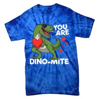 You Are Dinomeaningful Giftmite Tmeaningful Giftrex Dinosaur Valentines Day Trex Tie-Dye T-Shirt