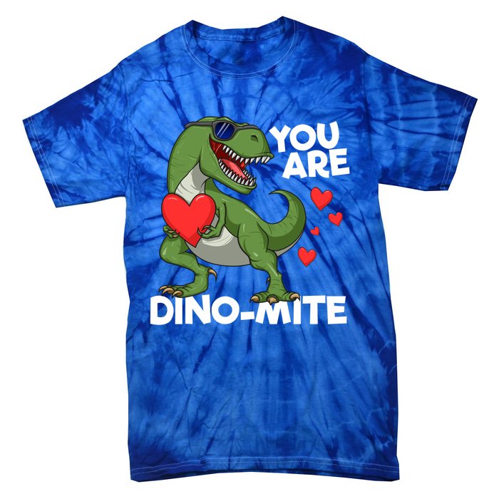 You Are Dinomeaningful Giftmite Tmeaningful Giftrex Dinosaur Valentines Day Trex Tie-Dye T-Shirt