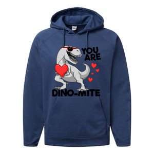 You Are Dinogiftmite Tgiftrex Dinosaur Valentines Day Trex Gift Performance Fleece Hoodie