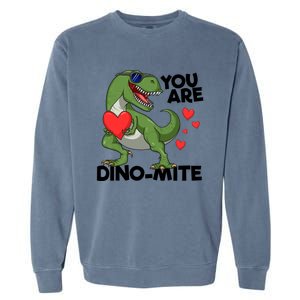 You Are Dinomeaningful Giftmite Tmeaningful Giftrex Dinosaur Valentines Day Trex Garment-Dyed Sweatshirt