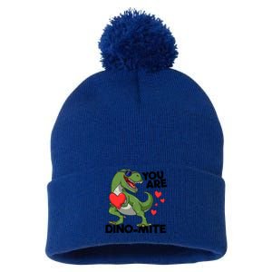 You Are Dinomeaningful Giftmite Tmeaningful Giftrex Dinosaur Valentines Day Trex Pom Pom 12in Knit Beanie