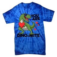 You Are Dinomeaningful Giftmite Tmeaningful Giftrex Dinosaur Valentines Day Trex Tie-Dye T-Shirt