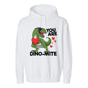 You Are Dinomeaningful Giftmite Tmeaningful Giftrex Dinosaur Valentines Day Trex Garment-Dyed Fleece Hoodie