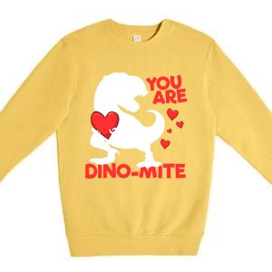 You Are Dinogiftmite Tgiftrex Dinosaur Valentines Day Trex Cool Gift Premium Crewneck Sweatshirt