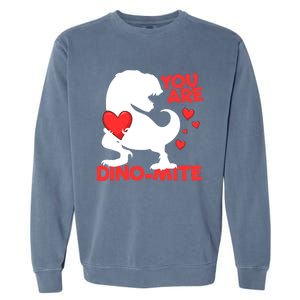 You Are Dinogiftmite Tgiftrex Dinosaur Valentines Day Trex Cool Gift Garment-Dyed Sweatshirt