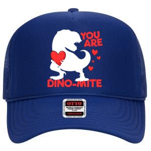 You Are Dinogiftmite Tgiftrex Dinosaur Valentines Day Trex Cool Gift High Crown Mesh Back Trucker Hat