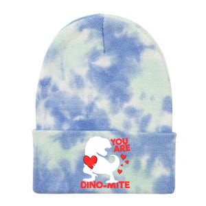 You Are Dinogiftmite Tgiftrex Dinosaur Valentines Day Trex Cool Gift Tie Dye 12in Knit Beanie