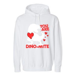 You Are Dinogiftmite Tgiftrex Dinosaur Valentines Day Trex Cool Gift Garment-Dyed Fleece Hoodie