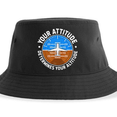 Your Attitude Determines Your Altitude Motivational Message Sustainable Bucket Hat