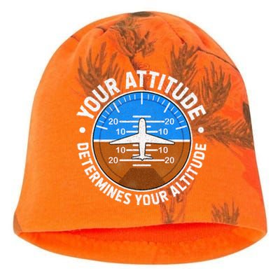 Your Attitude Determines Your Altitude Motivational Message Kati - Camo Knit Beanie