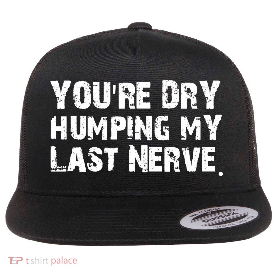 You Are Dry Humping My Last Nerve Quote Flatbill Hat