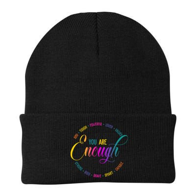 You Are Enough Kindness Quote Beanie