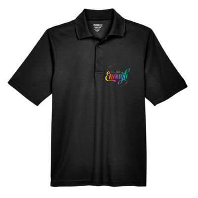 You Are Enough LGBT Pride Month Gay Lesbian Rainbow Ally Men's Origin Performance Piqué Polo