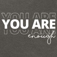 You Are Enough Inspiring Quote Cotton Canvas Backpack