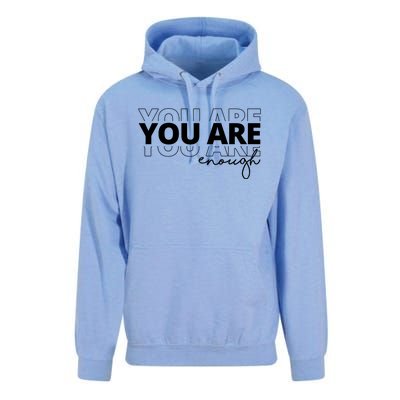 You Are Enough Inspiring Quote Unisex Surf Hoodie