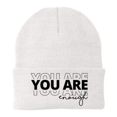 You Are Enough Inspiring Quote Beanie