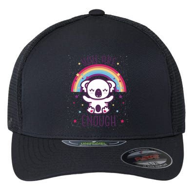 You Are Enough Koala Flexfit Unipanel Trucker Cap