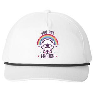 You Are Enough Koala Snapback Five-Panel Rope Hat