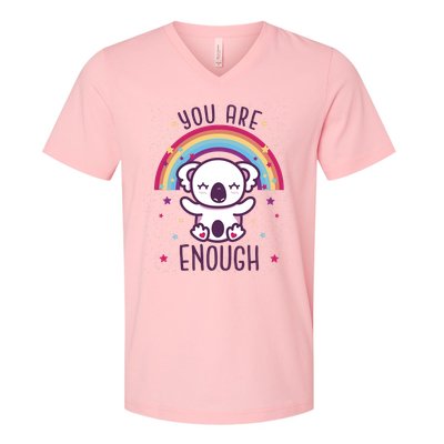 You Are Enough Koala V-Neck T-Shirt