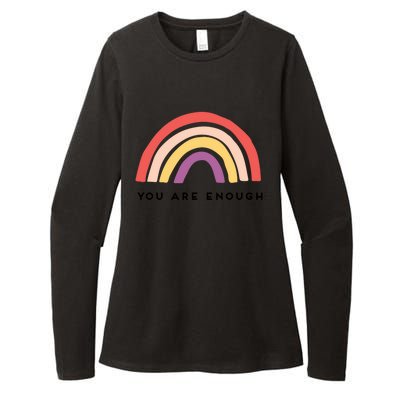 You Are Enough Motivational Rainbow Funny Gift Womens CVC Long Sleeve Shirt