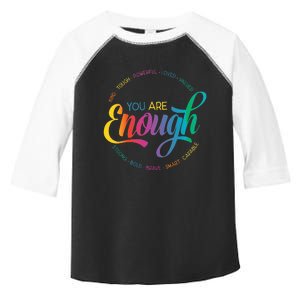 You Are Enough LGBT Pride Month Gay Lesbian Rainbow Ally Toddler Fine Jersey T-Shirt