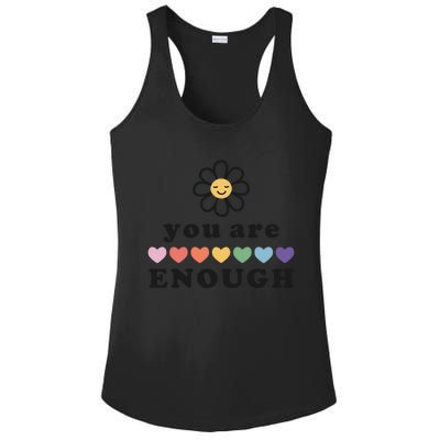 You Are Enough Motivational Inspirational Positive Good Vibe Meaningful Gift Ladies PosiCharge Competitor Racerback Tank