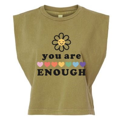 You Are Enough Motivational Inspirational Positive Good Vibe Meaningful Gift Garment-Dyed Women's Muscle Tee