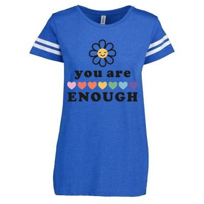 You Are Enough Motivational Inspirational Positive Good Vibe Meaningful Gift Enza Ladies Jersey Football T-Shirt