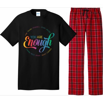 You Are Enough LGBT Pride Month Gay Lesbian Rainbow Ally Pajama Set