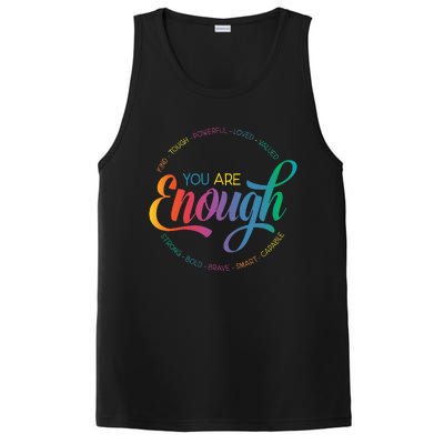 You Are Enough LGBT Pride Month Gay Lesbian Rainbow Ally PosiCharge Competitor Tank