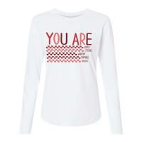 You Are Enough Loved Worthy Valentines Couple Womens Cotton Relaxed Long Sleeve T-Shirt