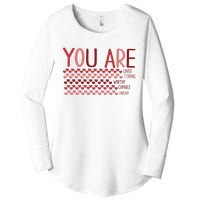 You Are Enough Loved Worthy Valentines Couple Women's Perfect Tri Tunic Long Sleeve Shirt