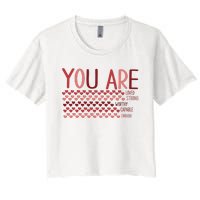 You Are Enough Loved Worthy Valentines Couple Women's Crop Top Tee