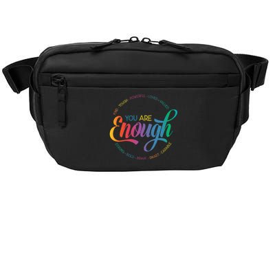 You Are Enough LGBT Pride Month Gay Lesbian Rainbow Ally Crossbody Pack