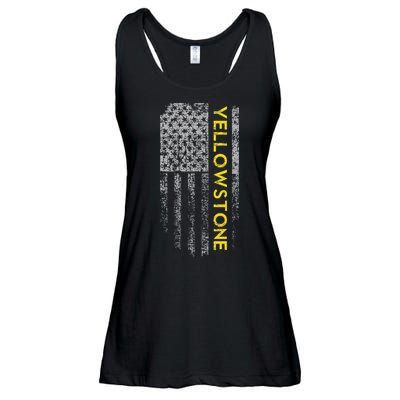 Yellowstone American Flag Ladies Essential Flowy Tank