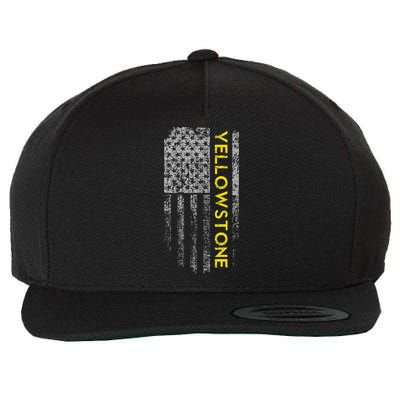 Yellowstone American Flag Wool Snapback Cap